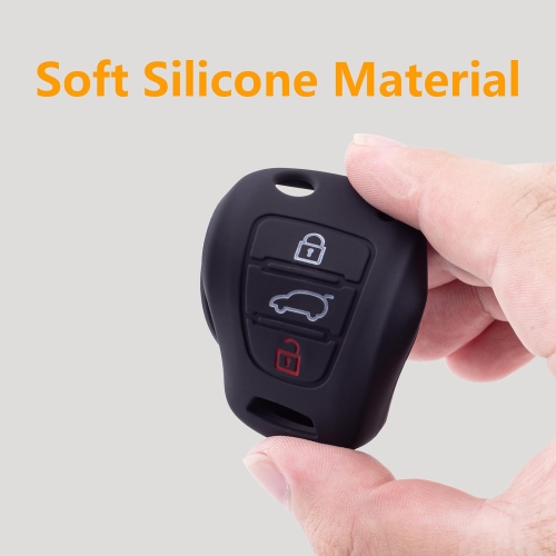 Étui pour porte-clés BE pour KIA, Kia Soul Protecteur de clé en silicone avec porte-clés compatible avec Kia Soul 2012-2014 2010-2013