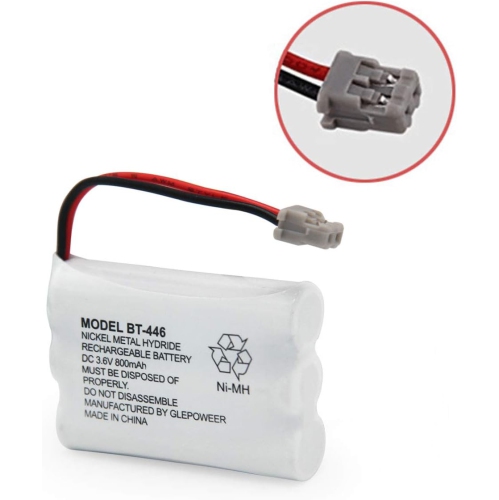 800&nbsp;mAh BT-446 y de 3,6&nbsp;V Compatible avec BBTY0503001Uniden BT446 BT-1004 BT-1005 GE-TL26402 BT-504 CPH-488B