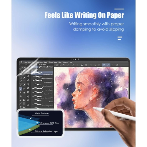 2 Pack Paper Screen Protector for Samsung Galaxy Tab S9 FE Plus 5G 2023/Tab S9 Plus/Tab S7 FE 5G/Tab S8 Plus