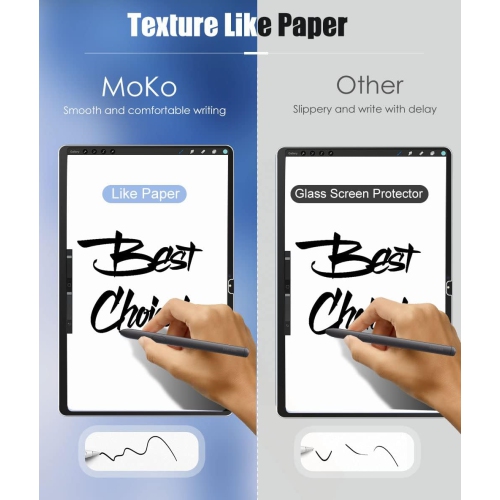 2 Pack Paper Screen Protector for Samsung Galaxy Tab S9 FE Plus 5G 2023/Tab S9 Plus/Tab S7 FE 5G/Tab S8 Plus