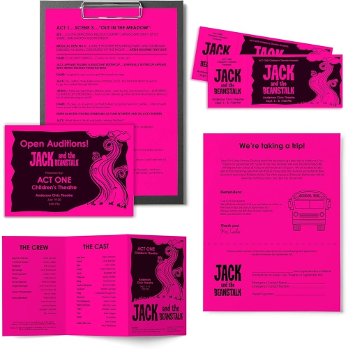 Mega Collection Colored Paper, 8 ½ x 11, 24 lb/89 gsm, Ultra Pink, 625 Ct. " Exclusive" -