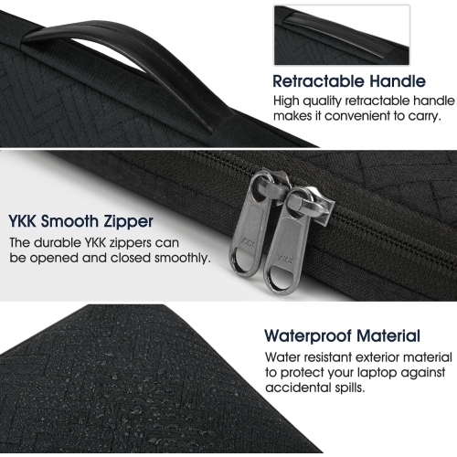 Laptop Sleeve 15.6 Inch Laptop Case Waterproof Business Laptop Bag 360° Protective Computer Carrying Bag Compatible