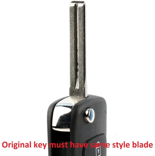 Keyless Entry Remote Uncut Blank Flip Car Key Blade Fob Shell Case Outer Cover for Kia