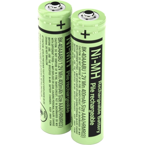 2 BK-40AAABU Replacement 1.2V 400mAh y Packs for Panasonic Cordless Phone Handset