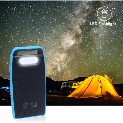 15000mAh Solar y Charger Solar Charger with Dual USB-A Port, Portable Solar Power Bank with IPX4