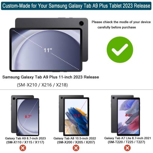 Kids Case for Samsung Galaxy Tab A9 Plus 11 Inch 2023, Lightweight Shockproof