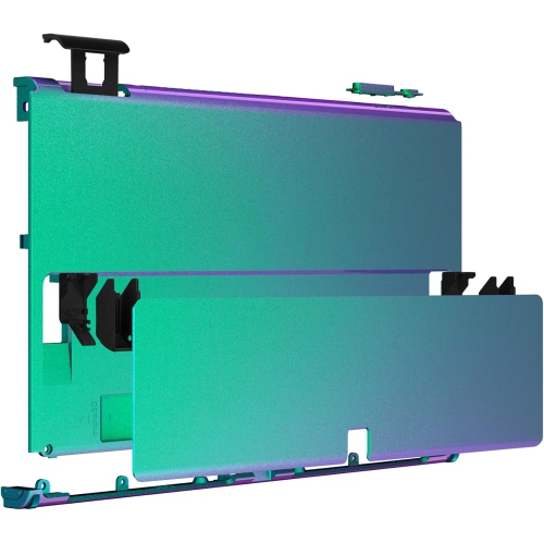 Chameleon Green Purple Console Back Plate DIY Replacement Housing Shell Case with Metal Kickstand
