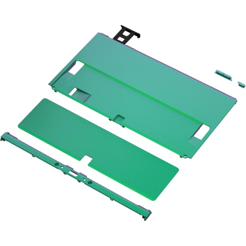 Chameleon Green Purple Console Back Plate DIY Replacement Housing Shell Case with Metal Kickstand