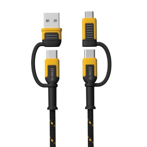 DEWALT  4-In-1 Cable, Type C/ro USB/USB Cable for Iphone 15, Ipad Charger Cable USB C, Huawei, Htc, Lg, Samsung