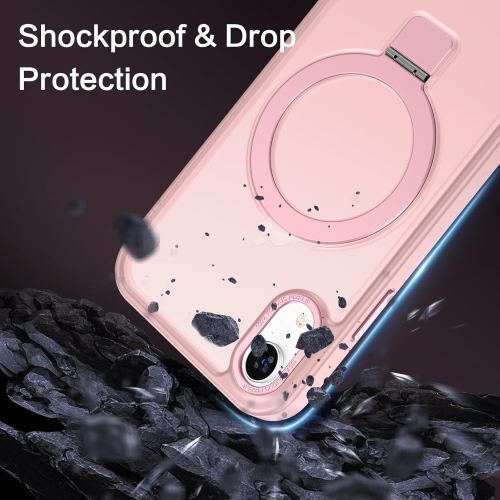 Magnetic Case Compatible with iPhone XR Phone Case,iPhone XR Case MagSafe with Ring Holder Stand Translucent