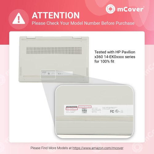 Case ONLY Compatible for 2022~2023 14" HP Pavilion X360 14-EKxxxx series 2-in-1 convertible Laptop PC (NOT