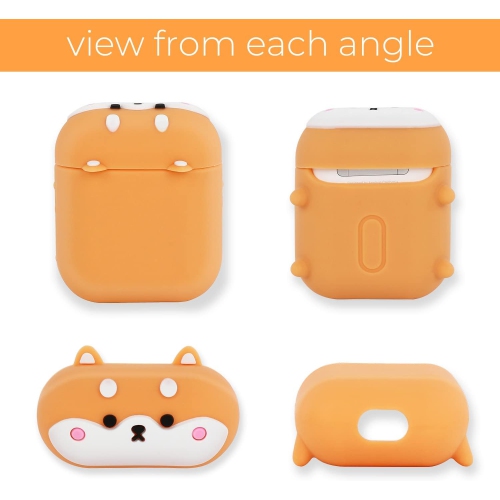 Cute Airpods Case, Airpods 2 Case, Corgi Dog Cool Funny 3D Animals Cartoon Puppy Shaped Full Protection
