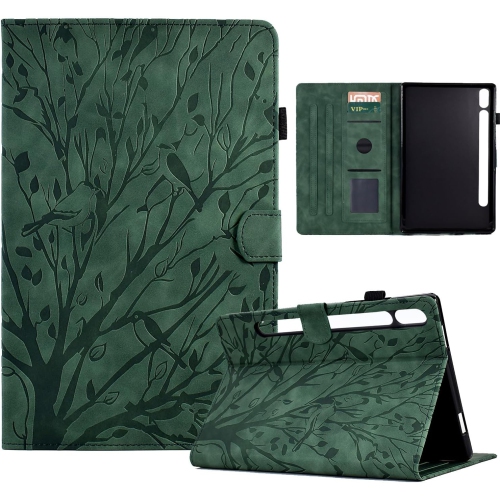 Étui pour Galaxy Tab S8/S7 de 11&nbsp;po de Samsung, étui-support à rabat en cuir PU de qualité supérieure avec [ fente] [porte-stylet] [auto