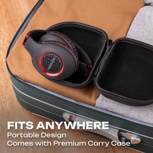 Bluetooth Headphones Over-Ear, Headphones, Hi-Fi Stereo Deep B, Soft Earmuffs Foldable Headphone