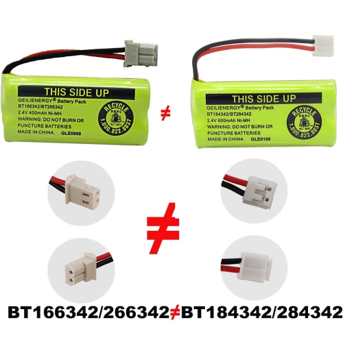 NiMH 2,4&nbsp;V 400&nbsp;mAh y Compatible avec BT-166342 BT-266342 BT-162342 BT-262342 BT183342 BT-183342 Sanik