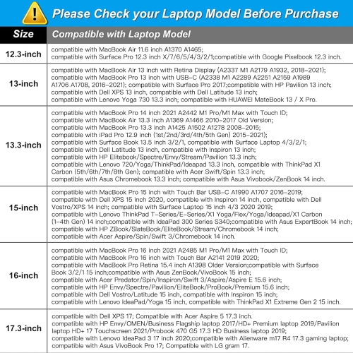 Housse pour portable compatible avec MacBook Air/Pro, portable 13-13.3 po, compatible avec MacBook Pro 14 po M3 M2