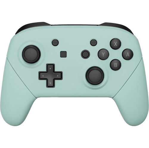 Light Cyan Faceplate Backplate Handles for Nintendo Switch Pro Controller, DIY Replacement Hand Grip