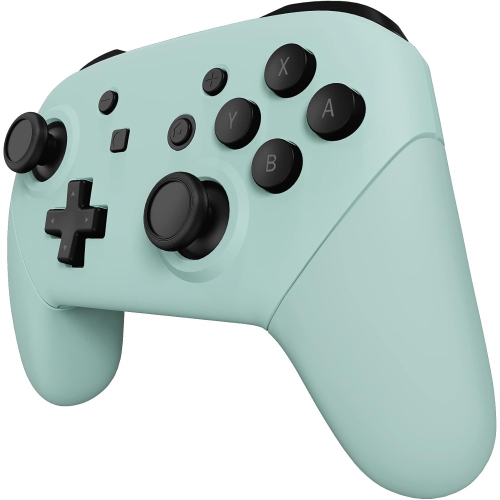 Light Cyan Faceplate Backplate Handles for Nintendo Switch Pro Controller, DIY Replacement Hand Grip