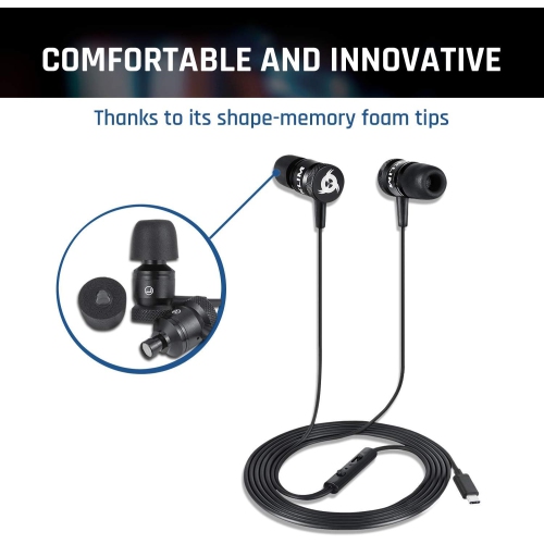 Fusion Earbuds with rophone - New 2024 - Long-Lasting Wired Ear Buds - Innovative: in-Ear with Memory Foam -