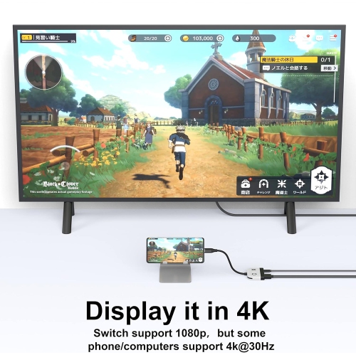 Station Switch pour O Nintendo Switch, station d'accueil portative pour téléviseur avec port HDMI USB 3,0 et chargement USB-C, station de voyage