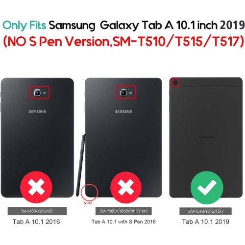 Case for Samsung Galaxy Tab A 10.1 2019 PU Leather Stand Folding Folio Cover for Samsung Galaxy Tab A