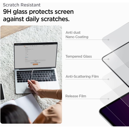 Tempered Gl Screen Protector [GlasTR Slim] Designed for MacBook Pro 14 inch (M3 / M3 Pro / M3 Max / M2 Pro /