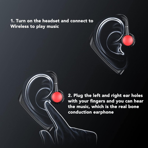 Bone Conduction Headphone, Wireles Earpiece Open Ear Headphones, Bluet00th Stereo Headphone, Sport for Running,