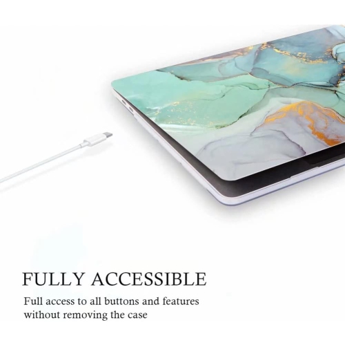 Compatible avec l'étui pour MacBook Air 13 po 2020 2021 M1 A2337 A2179 A1932, étui de protection rigide caoutchouté