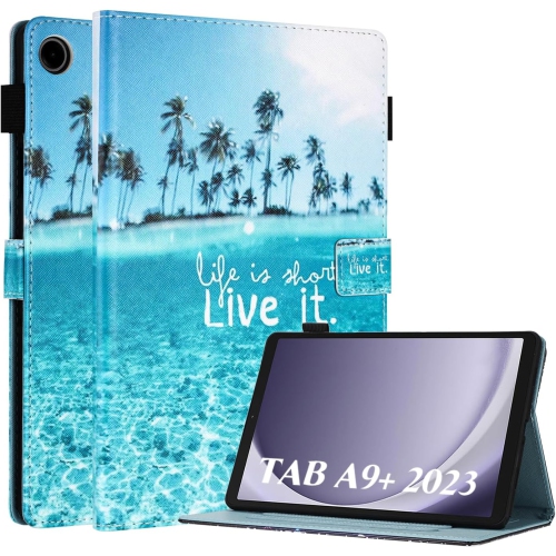 FANCITY  Case for Samsung Galaxy Tab A9 Plus / A9+ 11 Inch 2023, Pu Leather Cover With S Pen Holder, Slot Kickstand