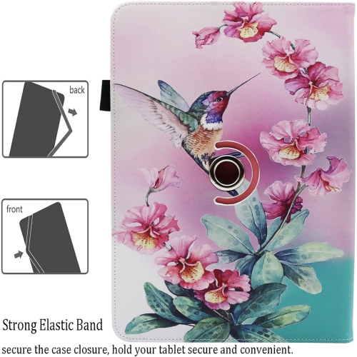 Universal 7 8 Inch Android Tablet Case, 360 Degree Rotating Stand Case for Kindle Fire HD 8 / Fire 7 /