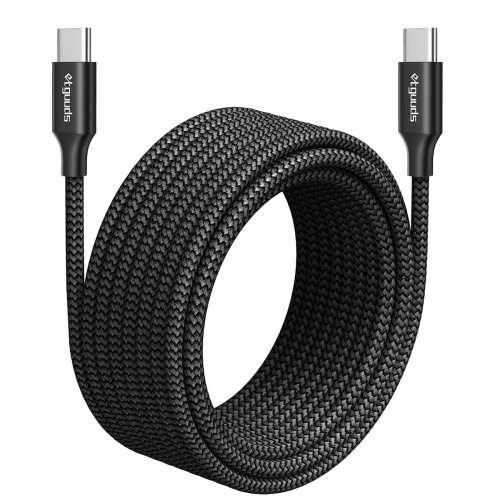 Long câble USB-C à USB-C [20&nbsp;pi, paquet de 1], câble de chargement USB 2,0 type C à type C de 20 pi, cordon tressé en nylon