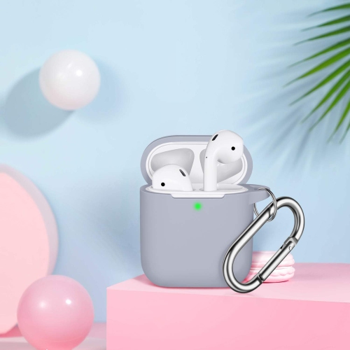for AirPod 2nd Generation Case Cover, Soft Silicone Protective Cover with Keychain for Women Men Compatible