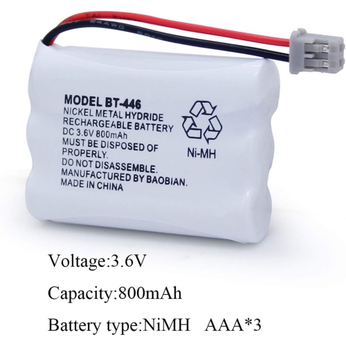 BT-446 BT446 BT-504 BT-1004 BT-1005 Cordless Phone y Compatible with Uniden UIP1868 TRU8885 TRU885-2