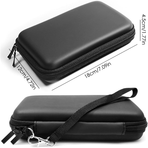 Étuis protecteurs pour Nintendo New 2DS XL avec protecteurs d'écran, 1 étui transparent Crystal et 1 étui de transport EVA