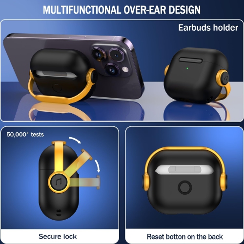 Case Compatible with Airpod 3rd Generation with Lock, Protective Hard Case Cover with Kit for Airpod 3