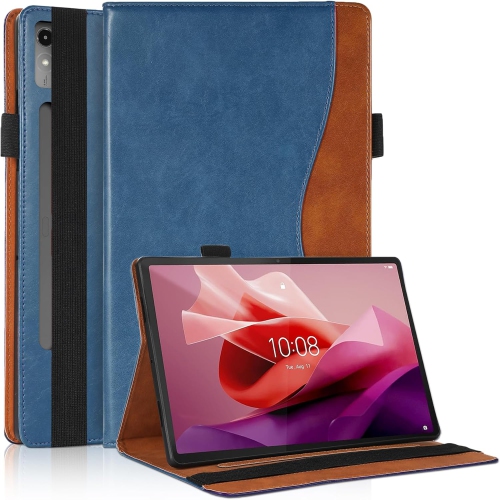Case for Lenovo Tab P12 12.7 inch 2023 - Multi Angle Viewing Stand PU Leather Flip Folio Tablet Case Book Cover