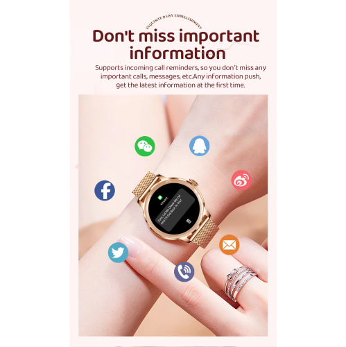 ISPEKTRUM Aurora GT50 Smart Watch Women, 1.32" HD Screen Bluetooth Calls & Text, Multiple Sports Mode Fitness Tracker Heart Rate & BP Monitor