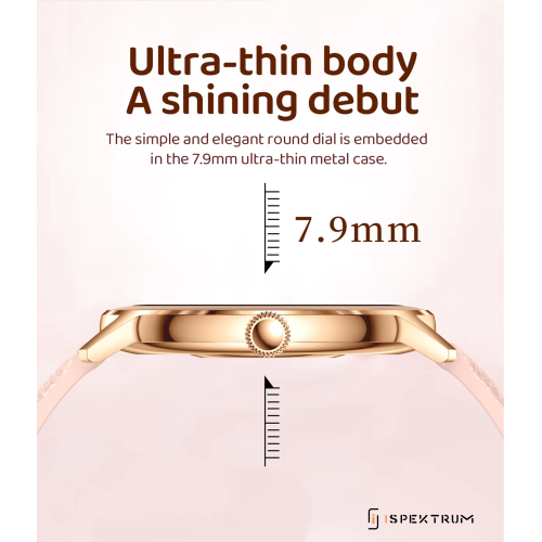 ISPEKTRUM Aurora GT50 Smart Watch Women, 1.32" HD Screen Bluetooth Calls & Text, Multiple Sports Mode Fitness Tracker Heart Rate & BP Monitor