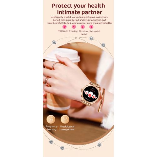 ISPEKTRUM Aurora GT50 Smart Watch Women, 1.32" HD Screen Bluetooth Calls & Text