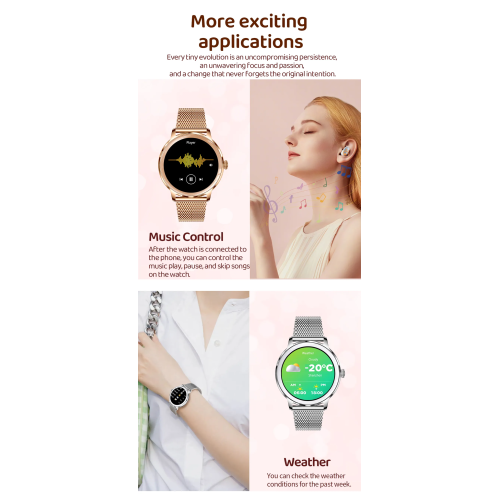 ISPEKTRUM Aurora GT50 Smart Watch Women, 1.32" HD Screen Bluetooth Calls & Text