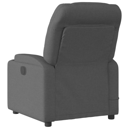 Fauteuil de massage inclinable électrique vidaXL Tissu gris foncé
