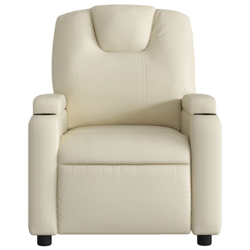 Fauteuil de massage électrique inclinable vidaXL en similicuir crème