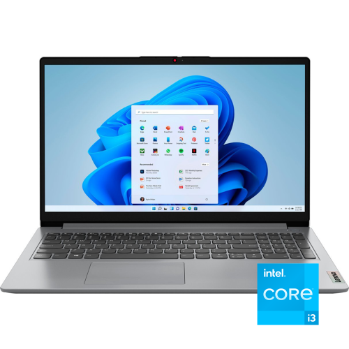 Portable tactile 15,6&nbsp;po FHD Ideapad 1i Lenovo - Gris - Station d'accueil 128&nbsp;Go