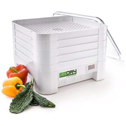 Déshydrateur électrique empilable à 5 plateaux ECB50B EZ Dry d'Excalibur avec commande de température et capteur de chaleur