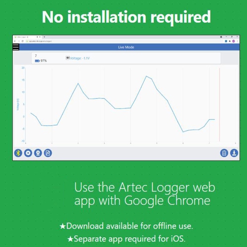 Artec Logger Main Unit Wireless Data Logger, Easy and Real Scientific Experiments Educational Toolkit - Supports Chrome OS / iOS Windows / MacOS /