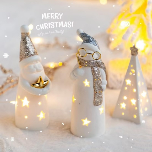 1-pcs Ceramic Houses and Villages Christmas Decorations Lndoor White Christmas Village Houses Ceramic Houses and Villages,White Ceramic Christmas
