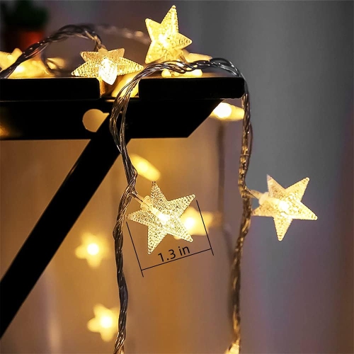 Star String Lights 10Ft 20 LED Fairy Lights Battery Operated Waterproof Indoor Outdoor Twinkle Christmas Lights