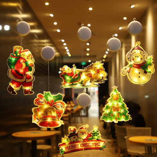 Christmas Window Silhouette Decoration Christmas Window Decoration Lights Battery Operated Christmas Window Lighted Decorations