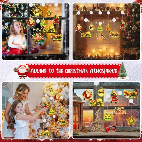 Christmas Window Silhouette Decoration Christmas Window Decoration Lights Battery Operated Christmas Window Lighted Decorations