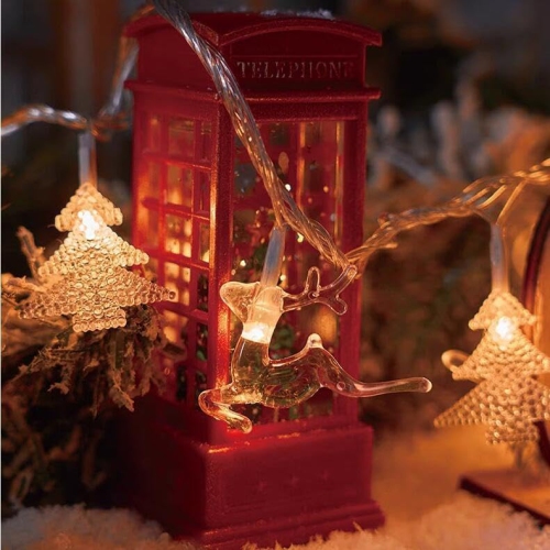 LED Christmas Lights String Snow elk Christmas Tree String Lights Christmas Decorated Small Colored Flashing Lights